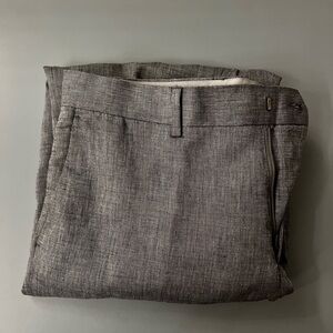 H&M Gray Dress Pants with Classic Cut and Textured Fabric